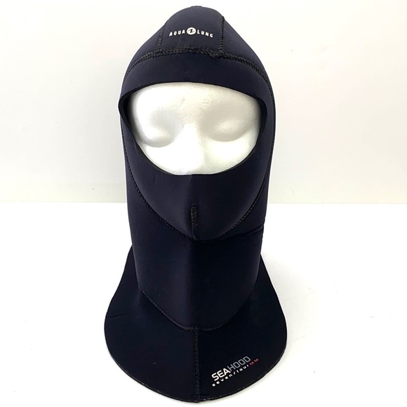 Aqualung Mens Black Seahood 7mm/4mm Diving Hood